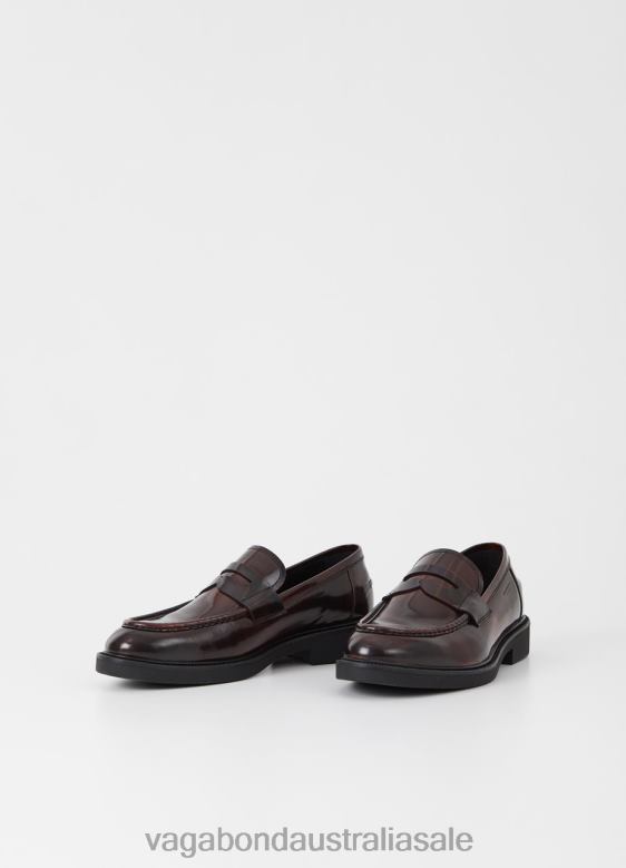 Vagabond 8642P283 Dark Red polished leather Men ALEX M LOAFER Footwear