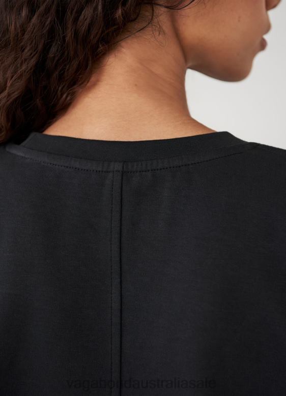 Vagabond 8642P259 Black textile Women BOXY T-SHIRT X MICKY HO Apparel