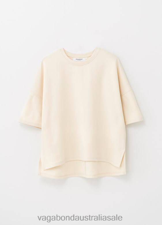 Vagabond 8642P260 Off White textile Women BOXY T-SHIRT Apparel