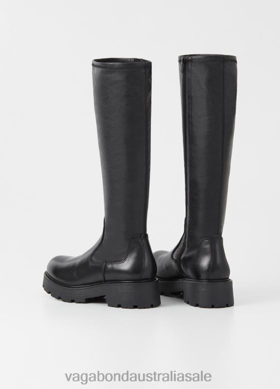 Vagabond 8642P217 Black leather/comb Women COSMO 2.0 TALL BOOTS Footwear