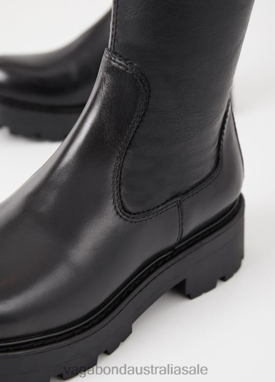 Vagabond 8642P217 Black leather/comb Women COSMO 2.0 TALL BOOTS Footwear