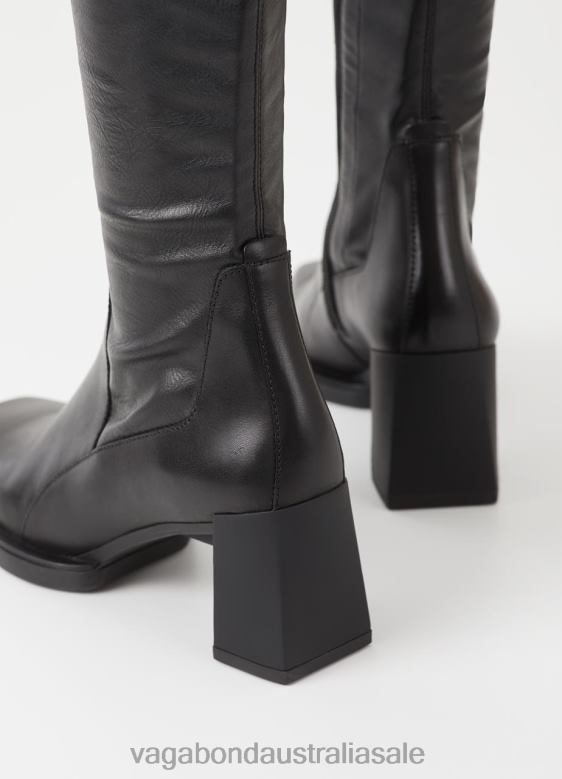 Vagabond 8642P222 Black leather/synthetic stretch Women EDWINA TALL BOOTS Footwear