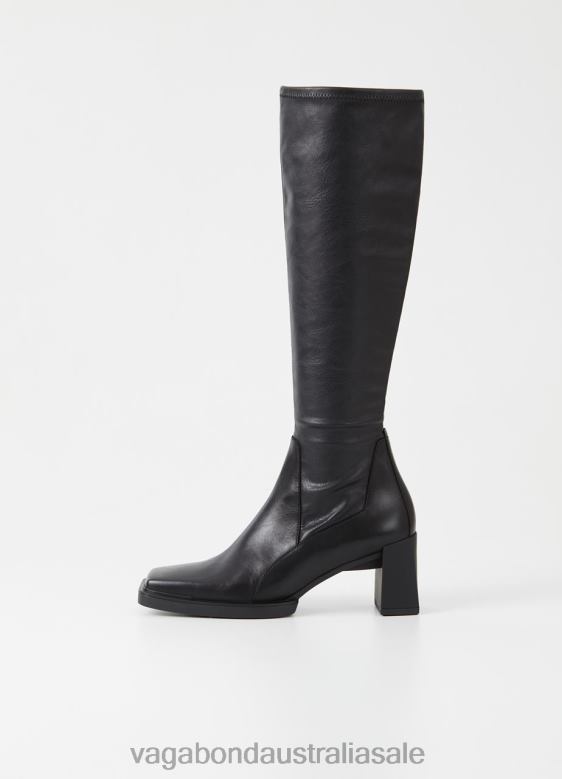 Vagabond 8642P222 Black leather/synthetic stretch Women EDWINA TALL BOOTS Footwear