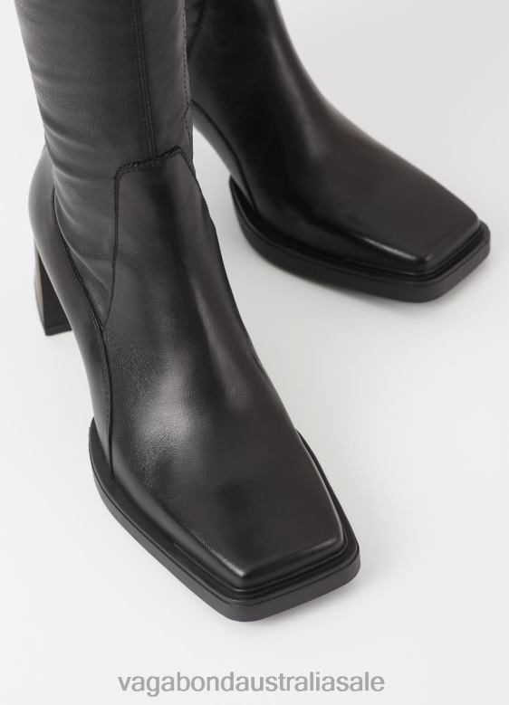 Vagabond 8642P222 Black leather/synthetic stretch Women EDWINA TALL BOOTS Footwear