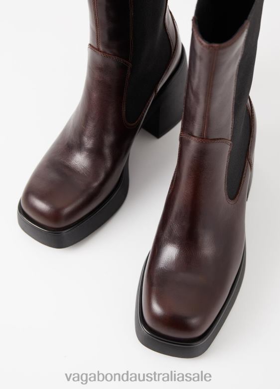 Vagabond 8642P239 Dark Brown leather Women BROOKE BOOTS Footwear