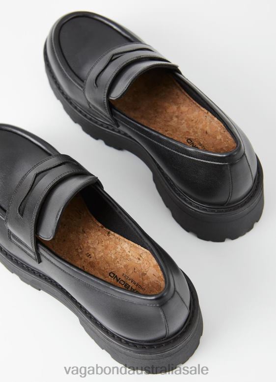 Vagabond 8642P151 Black leather imitation Women COSMO 2.0 LOAFER Footwear