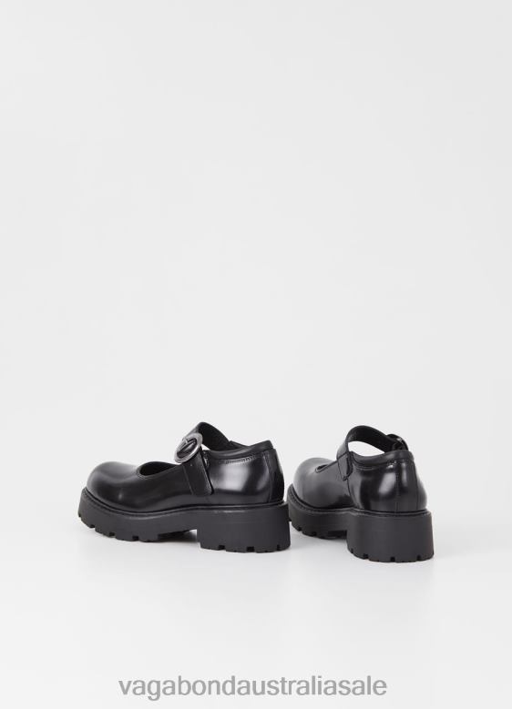 Black polished leather
