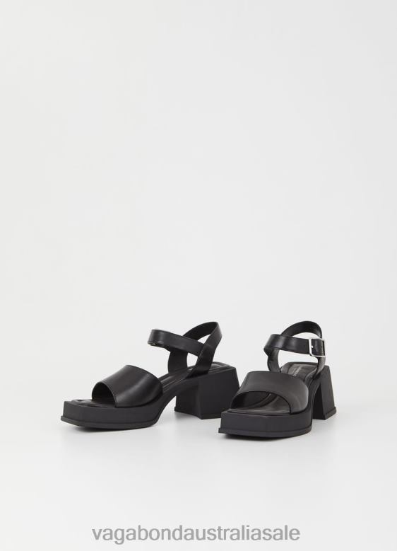 Vagabond 8642P30 Black leather Women HENNIE SANDALS Footwear