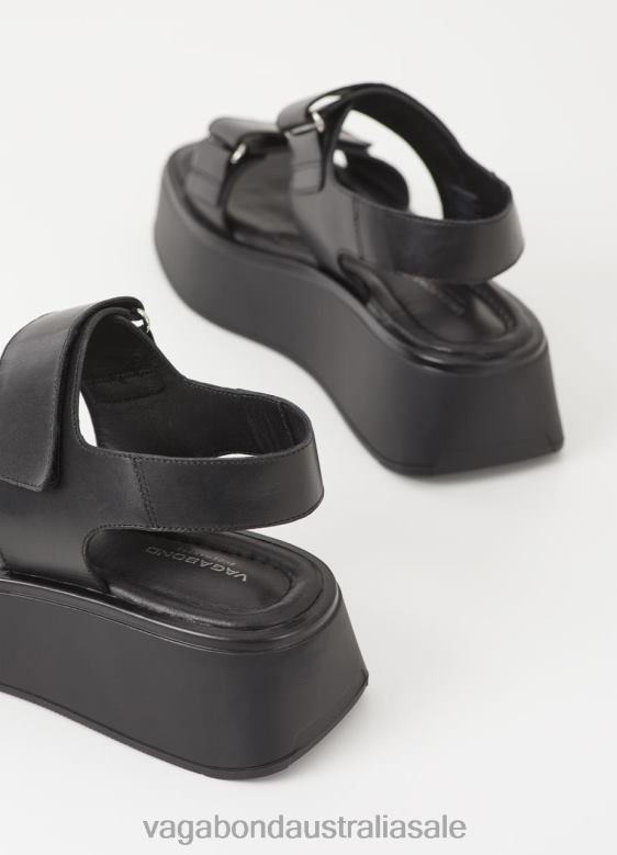Vagabond 8642P72 Black leather Women COURTNEY SANDALS Footwear